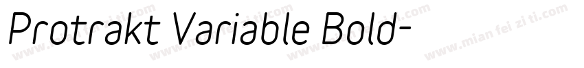 Protrakt Variable Bold字体转换